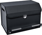 XCF Car Trunk Organizer, Leather Trunk Organizer with Lid and Push-pull Handle Car Storage Box for SUV, Minivan, Sedan (Black)