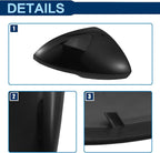 1pcs Passenger Side Mirror Cover Compatible with Chevrolet Cruze 2017 2018 2019, Black Mirror Cap Replacement for Right Side, Exterior Rearview Mirror Trim