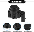 4 Pcs PDC Reverse Parking Assist Sensor Compatible for Dodge Durango 2018-2023 for Jeep Cherokee 2014-2018, Durable ABS Plastic Black Front Rear Bumper Parking Assist Sensor