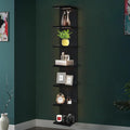 7-Tier Wall Shelf with 3 LED Lighting Modes, Multifunctional Wall Mounted Vertical Lack Shelf with Remote Control for Bedroom