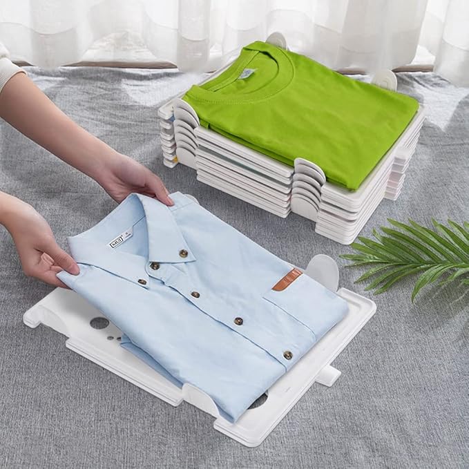Accenter Tshirt Organizer for Clothes Storage, Stackable Closet Organizer with Easy Access, Shirt Folder Board, Sturdy and Du