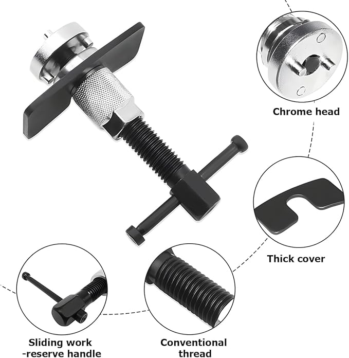 Car Brake Piston Wind Back Tool, 5PCS/Set Brake Caliper Piston Rewind Tool, Auto Rear Brake Pad Wind Back Tool, Brake Caliper