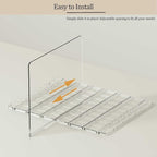 Purse Organizer for Closet - 2 Pack Acrylic Clear Shelf Dividers, Adjustable Bag Handbag Book Storage Organizer for Bedroom O