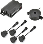 Promata PS02 Car Rear Parking Sensor Kit with Buzzer,4 58KHz OE Standard Sensors,Auto Tow-Bar Recognition and Self Test Funct