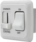12 Volt DC Dimmer Switch for LED, Halogen, Incandescent - RV, Auto, Truck, Marine, and Strip Lighting (Large Slider, White)