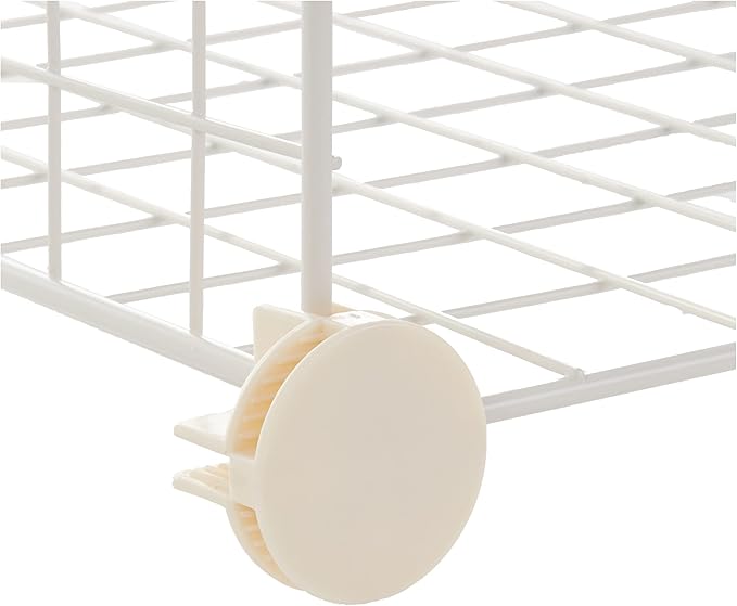 Amazon Basics 6 Cube Wire Grid Storage Organizer, Stackable Storage Cubes, Modular Closet Organizer Shelves, 14.6" D x 30.3" 