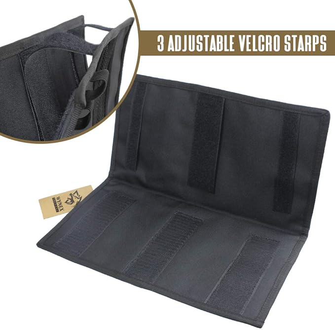 WYNEX Tactical Car Visor Organizer with Double-Sided MOLLE Panel, Universal Vehicle Sun Visor Storage for Essentials & Gear, Compatible with Cars, Pickup Trucks, Vans, SUVs