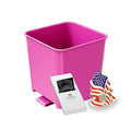 Car Trash Can Waterproof Vehicle Garbage Bin, Leakproof Anti Slip Floor Mat Clip Trash Bag Holder for Car, Truck, SUV, Van Portable Auto Trash Container with Stability Clips (Pink, Small)