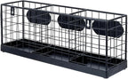 MyGift Wall Mountable Black Metal Utensil Holder Organizer, 15.7" Countertop Kitchen Silverware Flatware Caddy Holder Storage