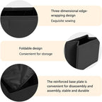Car Trash Can, Leather Foldable Large Capacity Vehicle Hanging Garbage Bin Organizer, Waterproof Auto Interior Storage Bag Container Accessories, Universal for SUV Sedan Truck (Black)