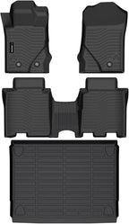 Auxko All Weather Floor Mats Cargo Mat Fit for Ford Bronco(Not Sport) 4Door 2026-2021 TPE Rubber Liners Set Bronco Accessories All Season Guard Odorless Anti-Slip Floor Mats Black