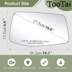 Passenger Side Replacement Mirror Glass - compatible with Chevy & GMC vehicles - Silverado 2019-2024, Sierra 2019-2024 -Heated with backing plate, no blind spot detection, w/o auto dimming