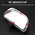 Mandark 2PCS Car Blind Spot Mirror, Rectangle HD Glass Convex Vehicle Rearview Mirror, Wide Angle Adjustible Auto Exterior Blindspot Side View Mirror, Universal for SUV, Sedan, Truck (Black)