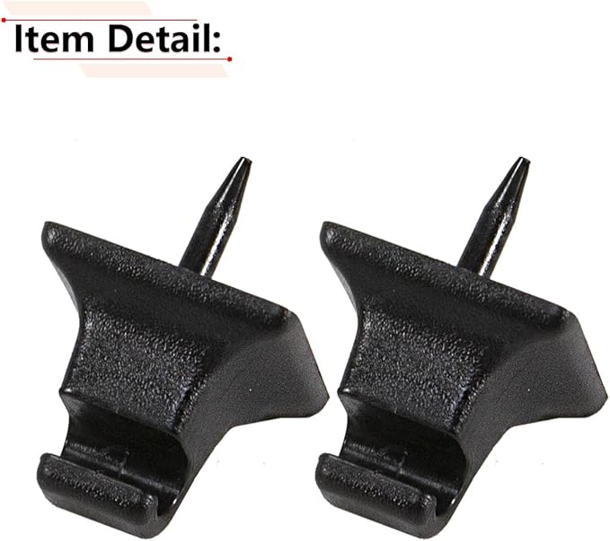 RLB-HILON 2PCS Sun Visor Retainer Clip Compatible with Ford Mustang 1985 to 2004 Year, Black Color
