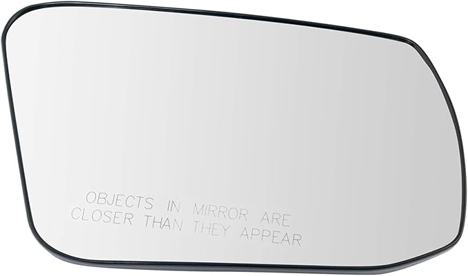 TRQ Passenger Side Mirror Glass Non Heated with Backing Plate For Factory Equipped & Aftermarket Mirrors Compatible with 2013