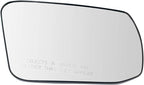 TRQ Passenger Side Mirror Glass Non Heated with Backing Plate For Factory Equipped & Aftermarket Mirrors Compatible with 2013