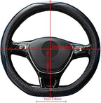 Mayco Bell Flat Bottom Steering Wheel Cover Anti-Slip,Safety,Soft,Breathable,Durable,Full Surround,Comfortable Grip Microfibe