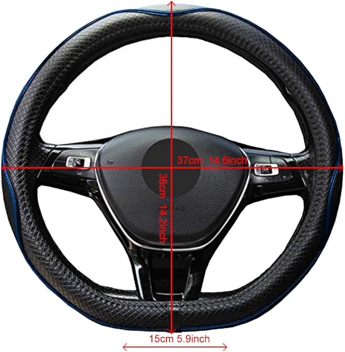 Mayco Bell Flat Bottom Steering Wheel Cover Anti-Slip,Safety,Soft,Breathable,Durable,Full Surround,Comfortable Grip Microfibe