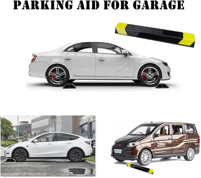 Heavy Duty Parking Aid for Garage, 18" Car Parking Stopper for Garage 1 Pack, Parking Aids Protects Car, Parking Stopper Easy to Install 1 Packs 18" L (1 Pack 18" L x 1.25H)
