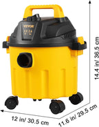 VEVOR 2.6 Gallon 2.5 Peak HP Wet and Dry Shop Vac， Portable Shop Vacuum and Blower 3-in-1 with Filter, Hose and Attachments f