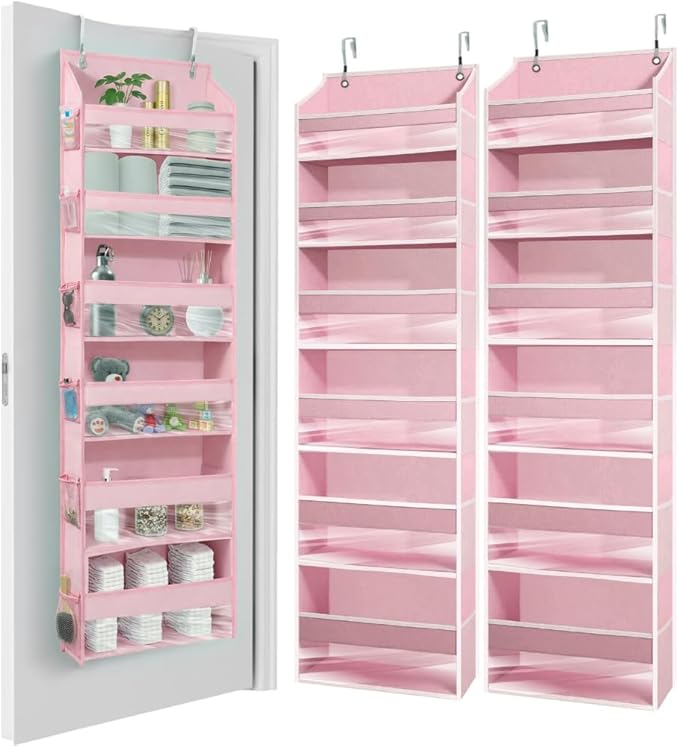 HOMELUX THEORY UPGRADED 6 Tiers Over The Door Organizer Hanging - 100D EXTRA THICK & 50lbs HUGE CAPACITY, 12 Side Mesh Pocket