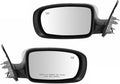 TRQ 2 Piece Driver and Passenger Side Mirror Assembly Set Electric Adjustment Heated No Memory Chrome Compatible with 2011-20