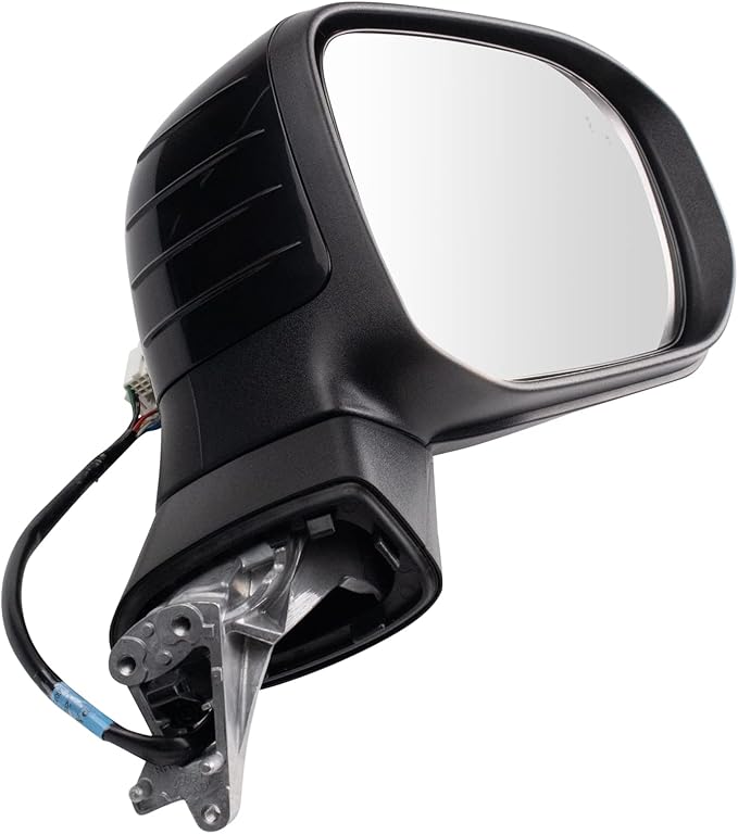 TRQ Driver and Passenger Side Power Heated Mirror Set Smooth Black Textured Compatible with 2020-2022 Kia Telluride KI1320241