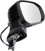 TRQ Driver and Passenger Side Power Heated Mirror Set Smooth Black Textured Compatible with 2020-2022 Kia Telluride KI1320241