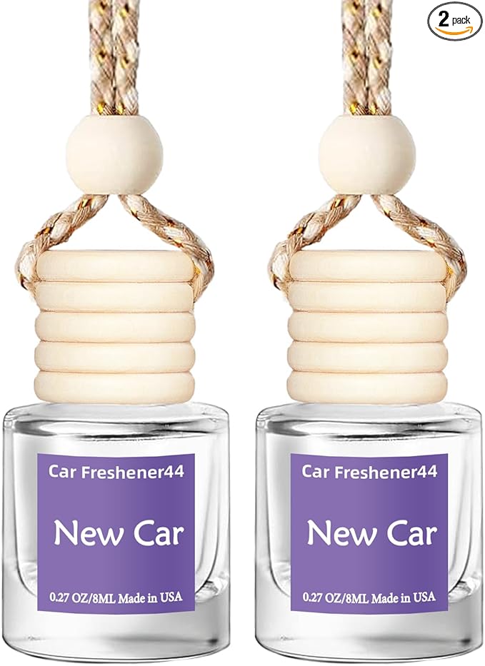 Hanging Car Air Freshener, Long Lasting Essential Oil Diffuser, Non-Toxic New Car Scent, Cute Car Fresheners for Women, 2 Pac