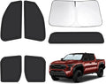 6pcs Car Window Shades for Toyota Tacoma 2025, Full Car Window Covers for Privacy, Sunshades for Tacoma Front Rear Windshield Side Windows to Block UV and Protect Privacy