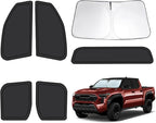 6pcs Car Window Shades for Toyota Tacoma 2025, Full Car Window Covers for Privacy, Sunshades for Tacoma Front Rear Windshield Side Windows to Block UV and Protect Privacy