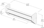 Max & Lily Wall Shelf with Pegs, 24 Inch Floating Bookshelf for Kids Room, Solid Wood Wall-Mounted Storage Shelf with Hooks f