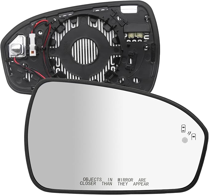 JINCHEN Right Passenger Side Mirror Glass for Ford Fusion 2013-2020 Heated with Blind Spot Detection DS7Z17K707C