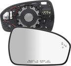 JINCHEN Right Passenger Side Mirror Glass for Ford Fusion 2013-2020 Heated with Blind Spot Detection DS7Z17K707C