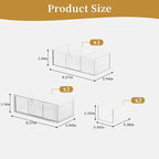 2 Tier Medicine Cabinet Organizer and Storage,Stackable Bathroom Medicine Organizer with Removable Dividers, Plastic Vanity S