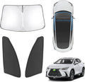 Karltys 3PCS Windshield Sun Shade for 2022-2025 Lexus NX NX250 NX350 NX350h NX450h+, Front and Side Window Sunshade Cover Custom Fit Lexus NX, Foldable Sun Visor Protector Blocks Heat UV Rays
