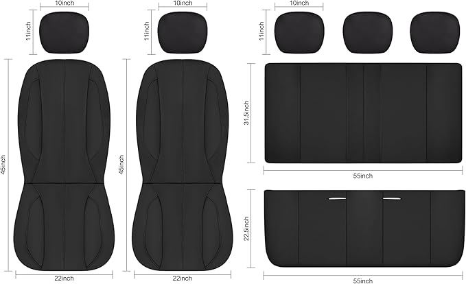 YGL Car Seat Covers for Full Seats,Waterproof Seat Covers for Cars,Durable Neoprene Car Seat Protectors,Interior Covers for C