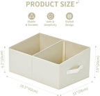 DIMJ Closet Storage Bins, 6 Pack Storage Baskets for Shelves, Foldable Shelf Organizer with Handle, Linen Closet Organizers a