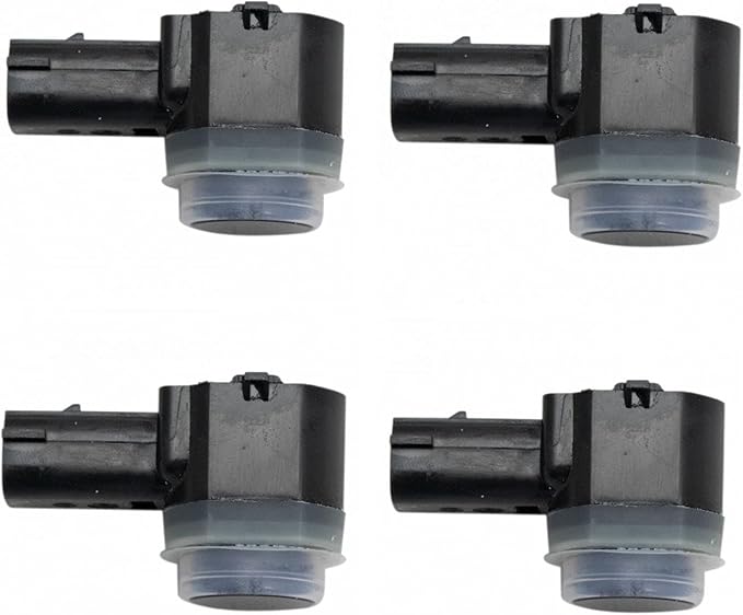TRQ 4 Piece Bumper Parking Assist Object Sensor Kit Set Compatible with Ford Lincoln Mercury