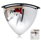 Suzile 1 Pieces 18 Inch Convex Mirror Corner Quarter Dome Mirror Blindspot for Wall Security Safety Acrylic High Viewing Angle