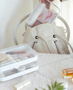 CoiiJoii 3PCS Clear Hard Shell Zipper Case,Portable Cosmetic Bag with Zipper, Diaper Bag Organizing Pouches, Kid's Toy Storag