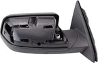 TRQ Driver & Passenger Side Power Heated Mirror Set Smooth Black Manual Fold Compatible with 2009-2012 Ford Flex FO1320359 FO