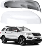 Passenger Side Mirror Cover Replacement for Ford Explorer 2016 2017 2018 2019 - Right Side Mirror Covers, Rear View Mirrors Cap Accessories White