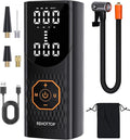 Tire Inflator Portable Air Compressor, 160PSI Cordless Air Pump for Car Tires, 6X Faster Inflation Air Compressor with Tire Gauge Pressure, Tire Pump with LED for Car, Motorcycle, Obsidian Black