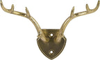 SOFFEE DESIGN Golden Antler Multi-Hook Rack, Deer Horn Coat Stand, Rustic Lodge Entryway Organizer