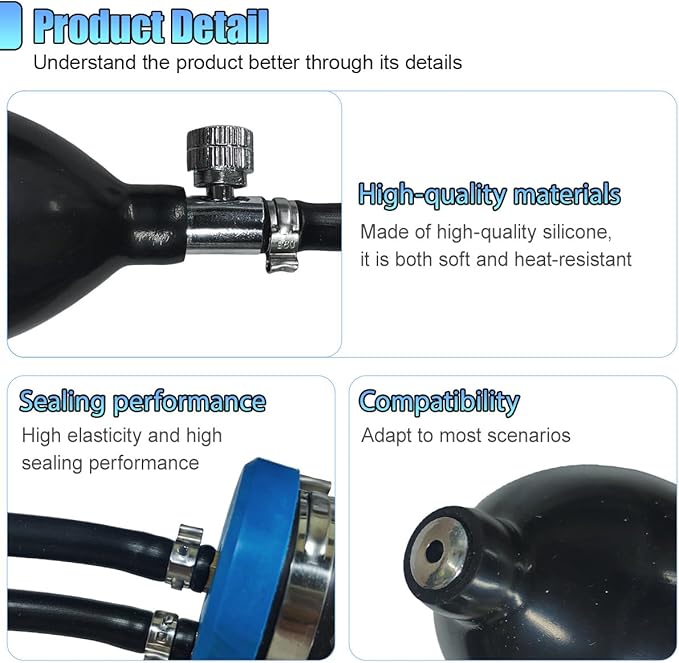 Universal Easy Intake Adapter, Car Smoke Machine & Pipe Fuel Leak Diagnostic Tester Tool, Vehicle Inflatable Bladder for 12V 