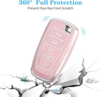 For Ford Key Fob Cover with Keychain, Soft TPU Key Case Shell Full Protection for Ford Explorer Fusion Escape Edge Expedition