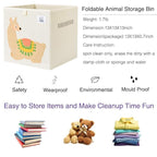 CLCROBD Foldable Animal Cube Storage Bins Fabric Toy Box/Chest/Organizer for Toddler/Kids Nursery, Playroom, 13 inch (Alpaca)