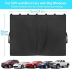 Car Window Shades for Large Windows, Magnetic Car Sun Shade for Baby, Blackout/See Through Option, Back Side Window Covers, Auto Window Curtains for SUV