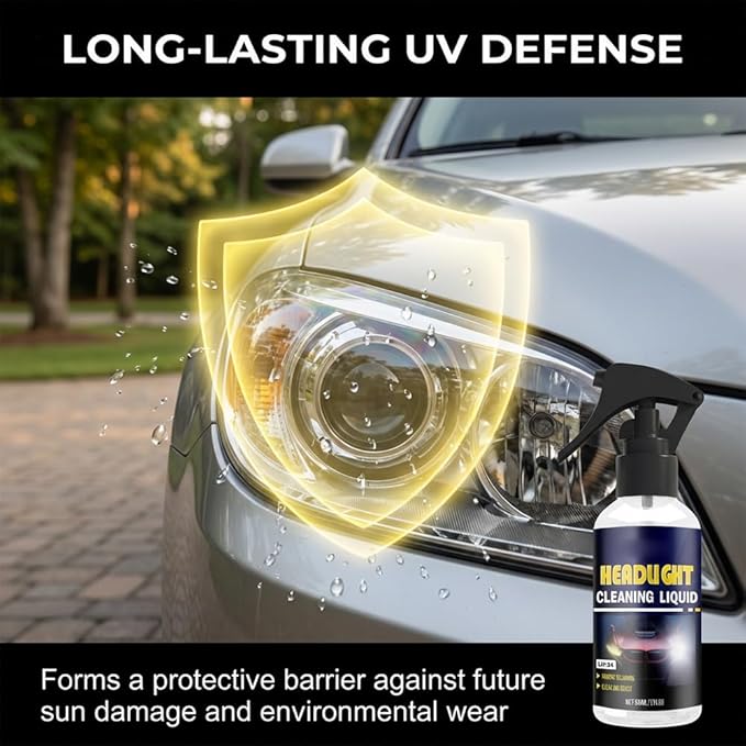 Car Headlight Restoration Spray Kit for Polishing Car Headlight, 2026 New Light Cleaner & Restorer Kit with Cleaning Cloth fo